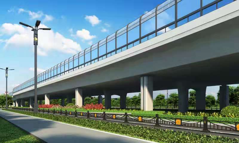 机场西路西起宁洛高速跨线桥连接线(图1)
